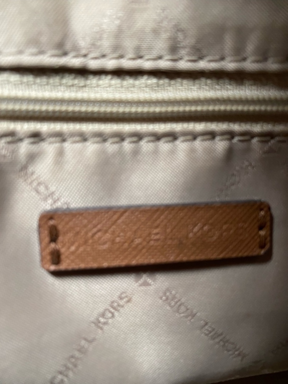 Michael Kors White Floral MK Monogram Cross body bag with Pink & Yellow Blooms - Picture 10 of 12